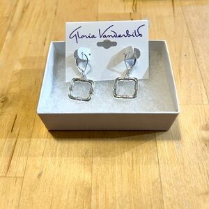 Gloria Vanderbilt Silver Geometric Earrings
